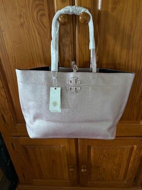 Tory Burch Blush Pink Leather Tote NEW with Tag
